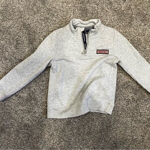 Vineyard Vines Gray Quarter-Zip Sweatshirt Soft Fleece Pullover
